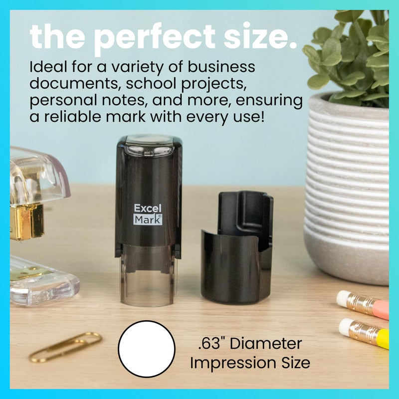 ExcelMark Self-Inking Round Teacher Stamp (Star) - Image 4